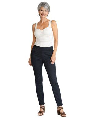 New Gloria Vanderbilt Size 10 Amanda Black Pull-On Slimming Stretch Pants